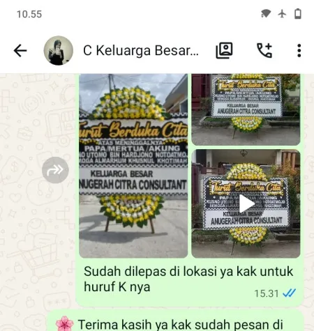 Pengiriman Papan Bunga Duka Karangsari Binong